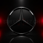 Preview: Mercedes-Benz Frontstern schwarz glänzend Frontalansicht OEM Streetstylez